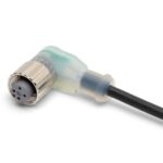 XS2F-M12PVC4A2MPLED CABO COM CONECTOR M12 COM 4 VIAS, ANGULAR E LED EMBUTIDO DE 2M