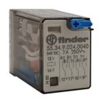 55.34.9.024.0040 RELE 14 PINOS 24VCC 4 REV. 7A PLUG-ING MY2N