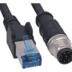 61-000160-03 CABO C/ CONEC M12 8 PINOS P/ RJ45 P/LEITORES MICROSCAN COMP 1M