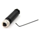 CONECTOR M8 FEMEA RETO 3 PINOS